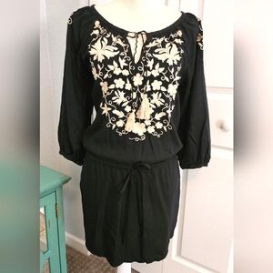 Lucky Brand Drop waist Embroidered dress tunic